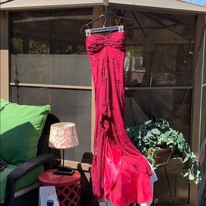 Scala Gorgeous Beaded Spaghetti Strap Dress